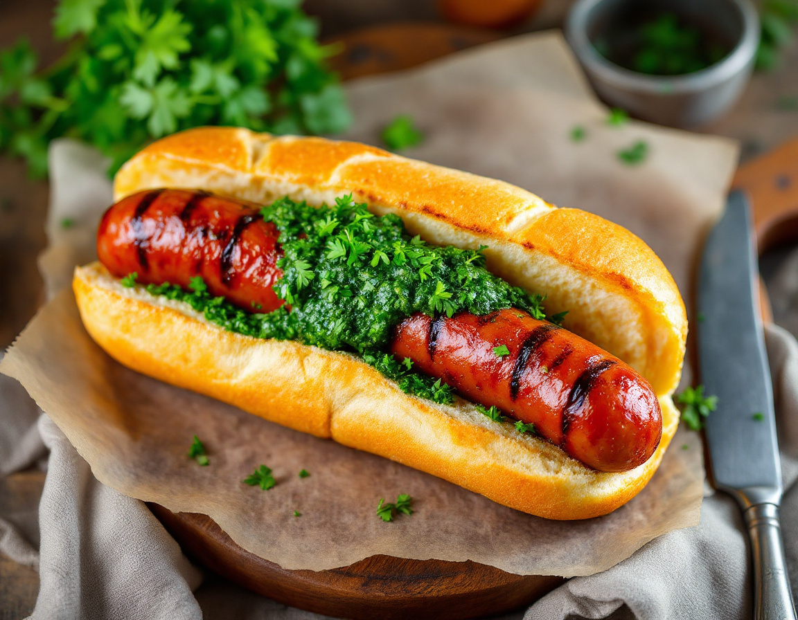 Choripán uruguayo